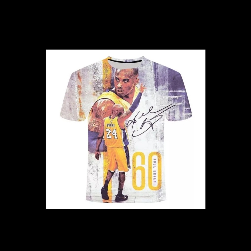 Boys Kobe t shirt Lakers poly blend sz sm